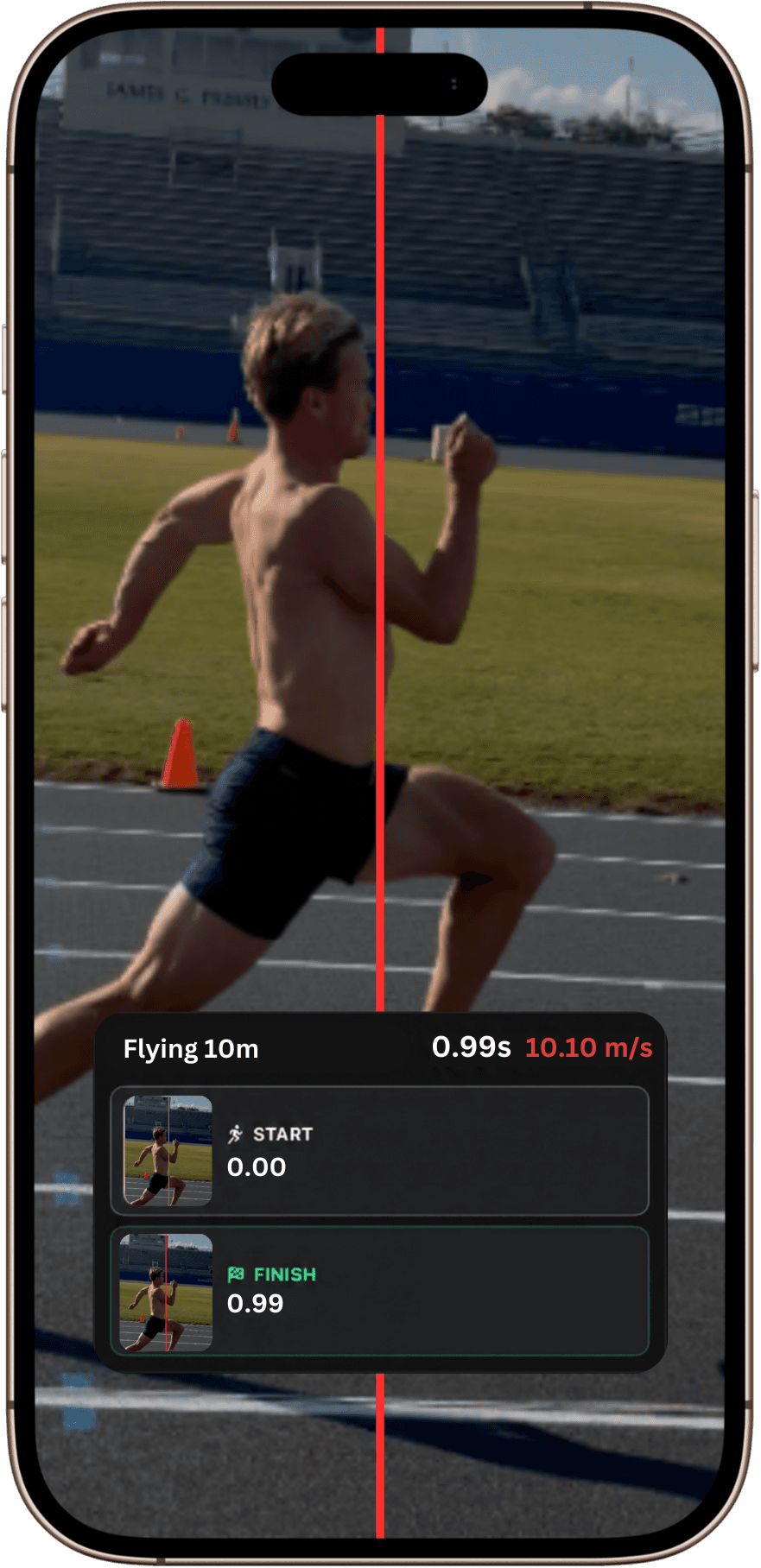 TrackSpeed photo finish timing